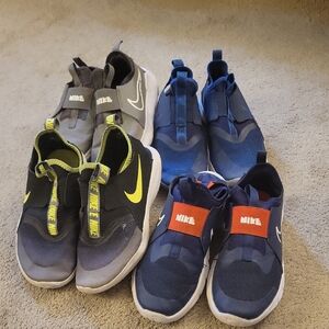 Nike Kids' Blue, Gray, and Black Sneakers Trio